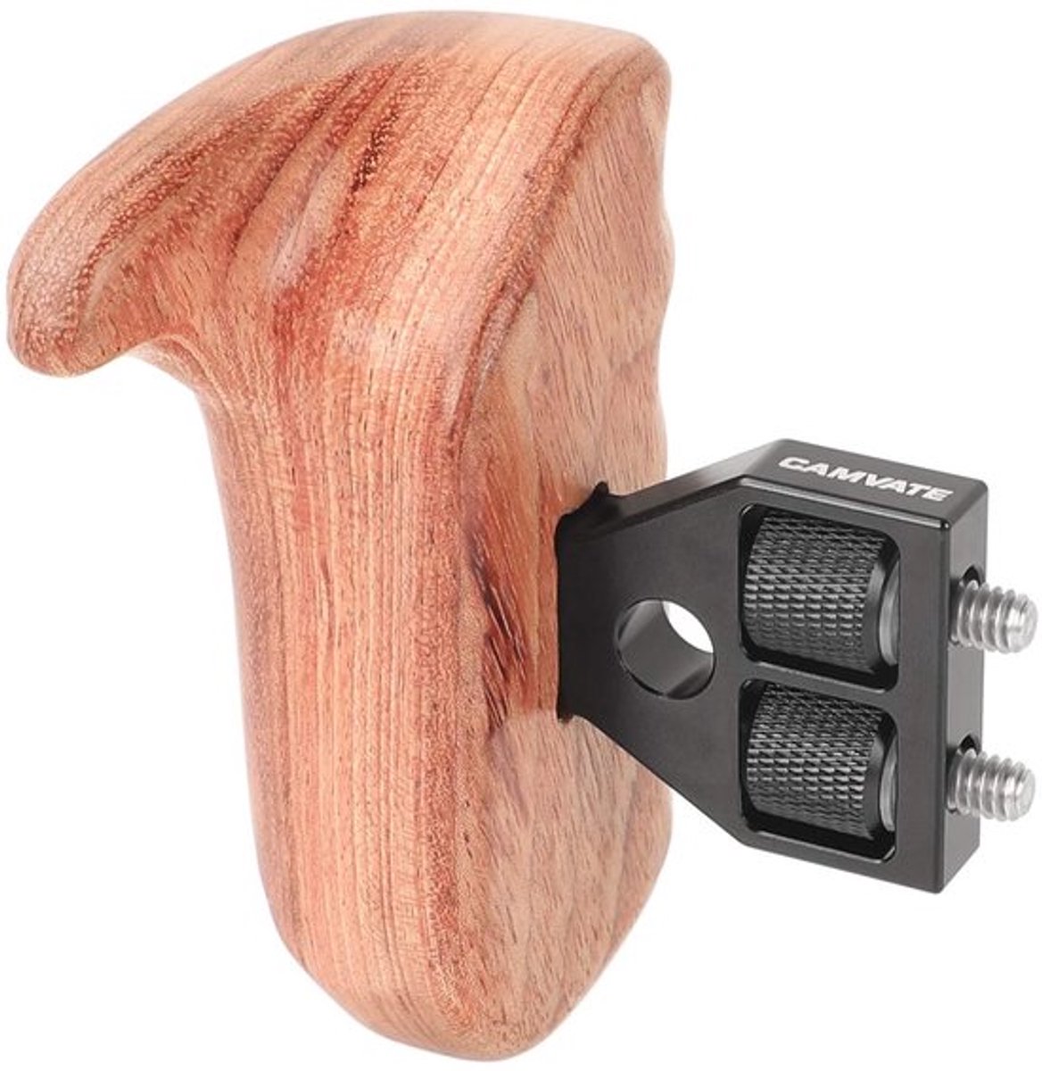 Houten Handgreep voor Camera - Ergonomisch Ontwerp - Linkerhand - Perfecte Grip - Geschikt voor Videocamera's en Spiegelreflexcamera's