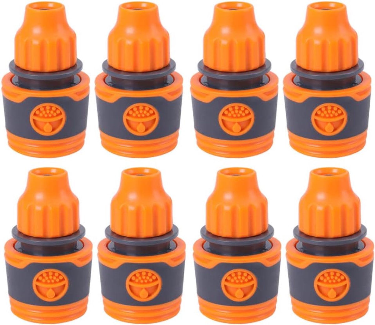 SnelShoppen - Pack van 8 Plastic Tuinslang Koppelingen 4/7 en 8/11 voor Irrigatie, Slangverbindingen, Tuinaccessoires, Waterdicht, Duurzaam, Corrosieb