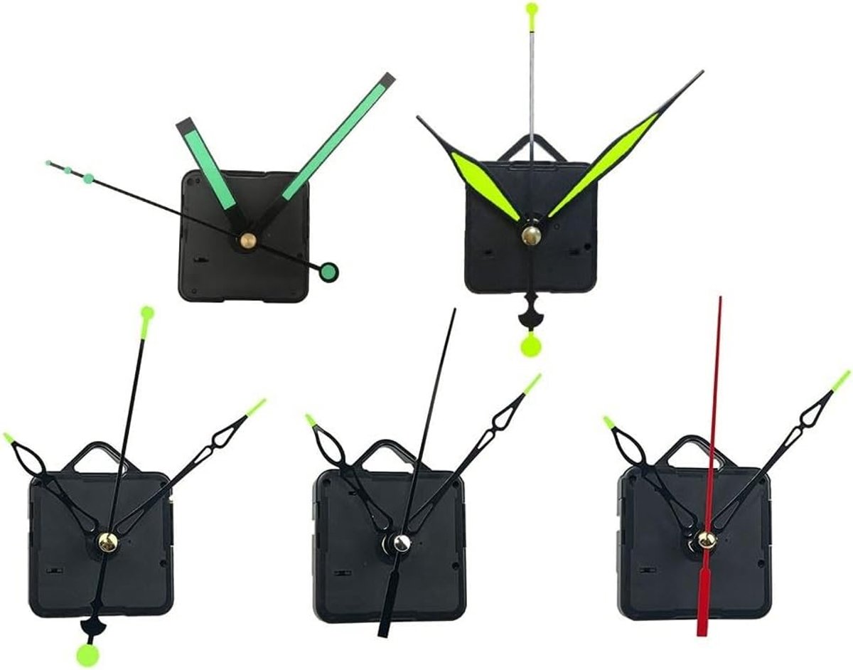 SnelShoppen - Silent Quartz Klok Mechanisme Kit - Eenvoudig te Installeren, Geschikt voor DIY Klokken, Vervangingsmechanisme, Lange Schacht, Duurzaam
