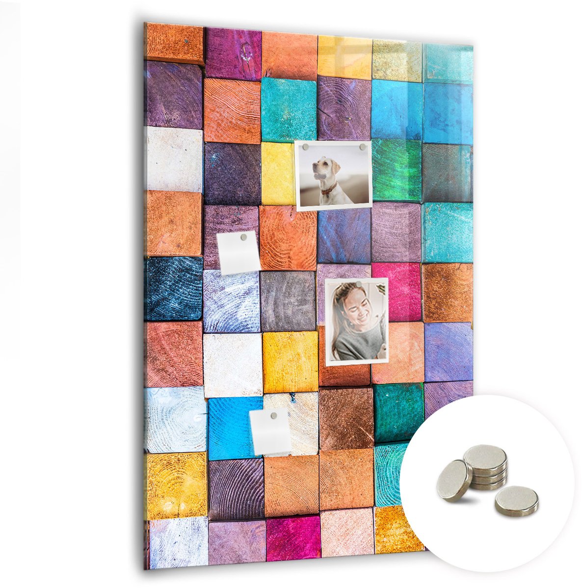 Coloray Glazen Magneetbord - Magnetisch Bord Inspirerend citaat - 70x100 cm - Veelkleurig Magneetbord - Magnetic Board - Wanddecoratie