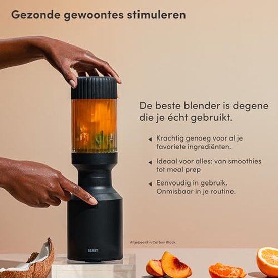 Krachtige Blender - Smoothie Maker - Gezond Eten - To-Go Functionaliteit - 640 ml - Zwart — afbeelding 5