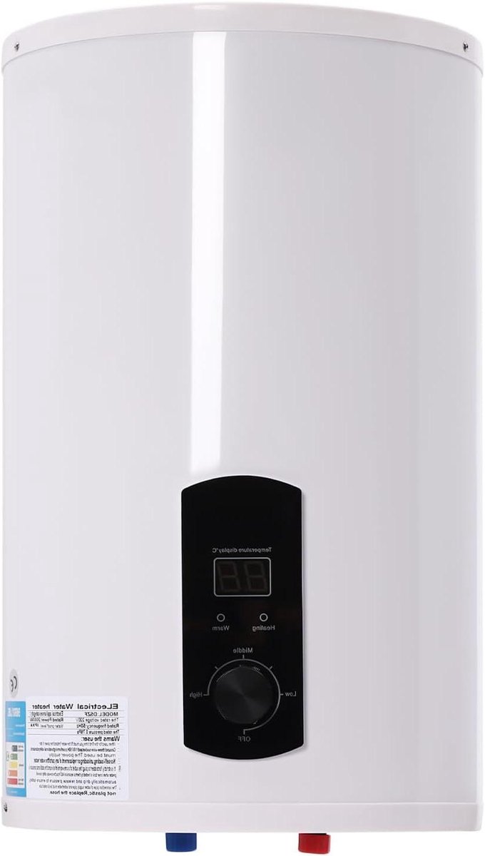 Elektrische Boiler - Doorstroomverwarmer Water - Direct Warm Water - Snelle Verwarming - 50 Liter - Wit