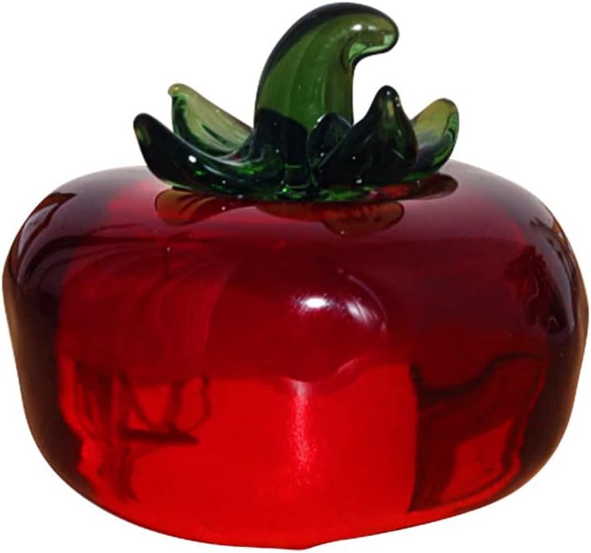 SnelShoppen - Crystal Persimmon Beeld Ornament Kunstmatig Fruit Sculptuur Tafeldecoratie Paperweight Kristallen Glazen Ornament voor Huis Decoratie