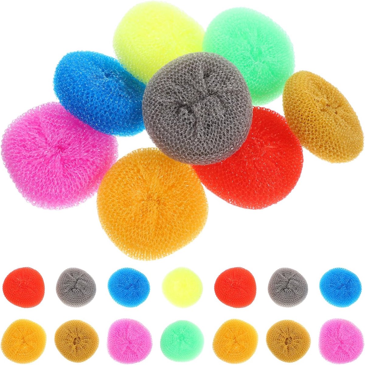 SnelShoppen - Pack van 30 Plastic Panreinigers, Spons voor Keuken, Afwasborstels, Krabbers, Schrobbers, Vaatdoeken, Scratch-Resistente Afwasborstel, G