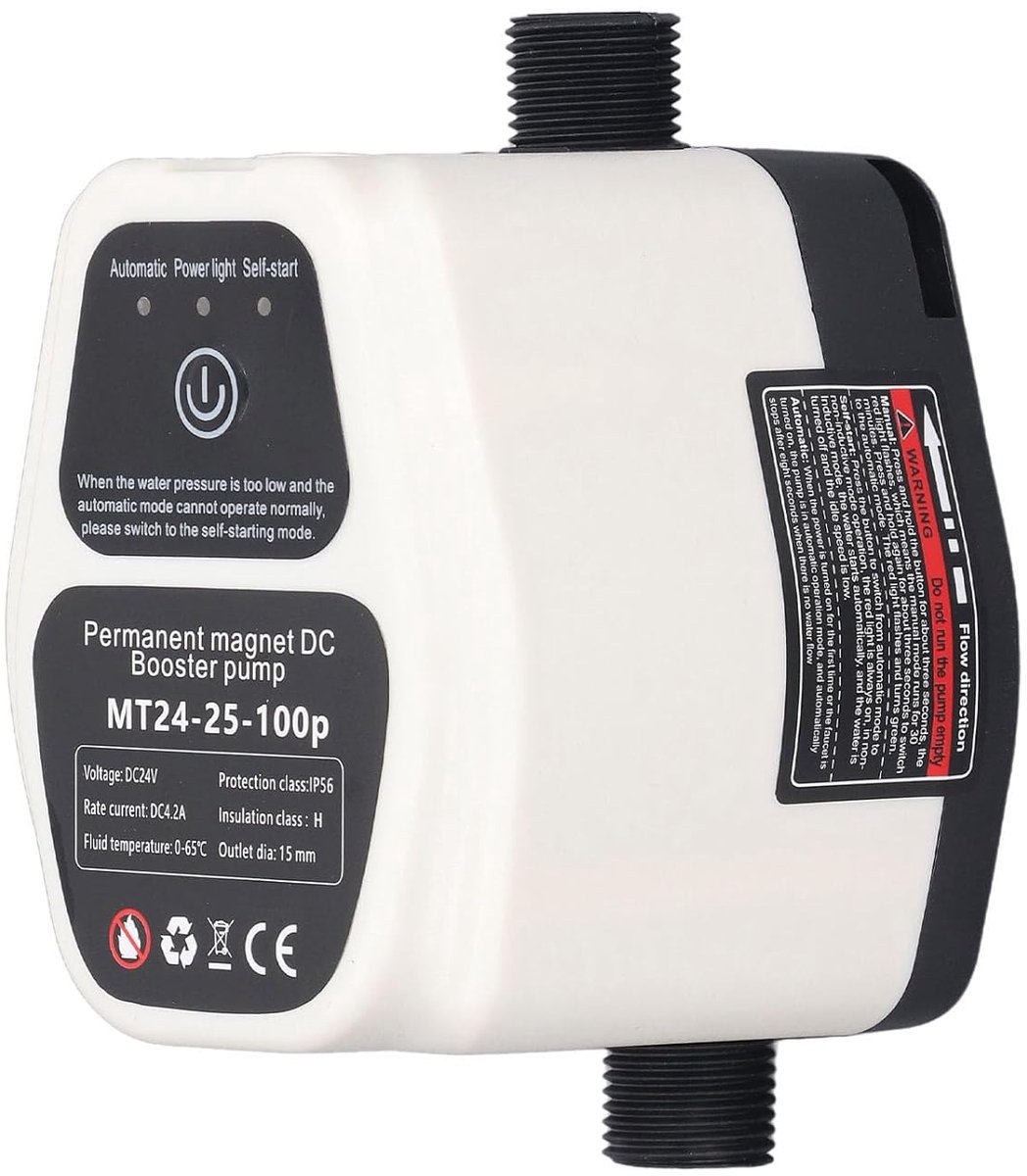 SnelShoppen - Automatische Slimme Waterdruk Verhogingspomp 24V 100W - Verhoog Huishoudelijke Waterdruk Efficiënt - EU Plug