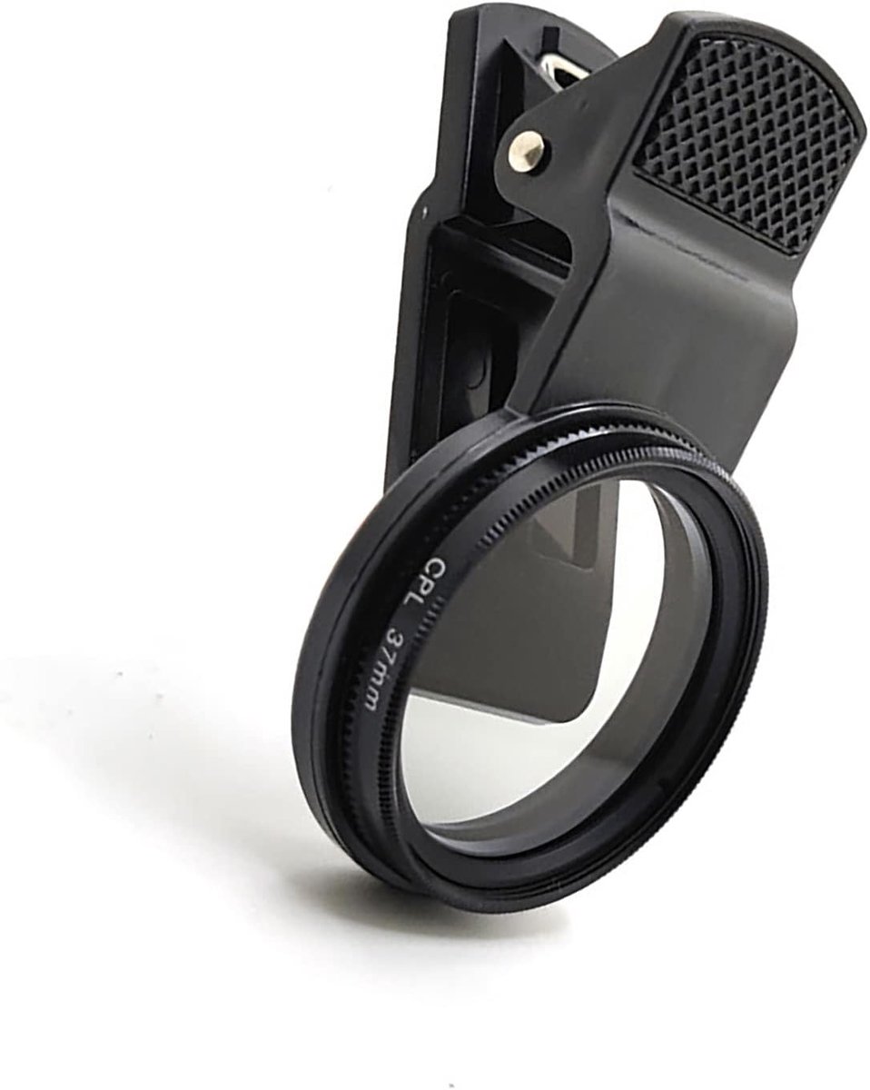 SnelShoppen - 37mm CPL Mobiele Telefoon Polarizer Clip-on Circulaire Polarizer Filter voor Verwijdering van Reflectie en Verbetering van Kleuren