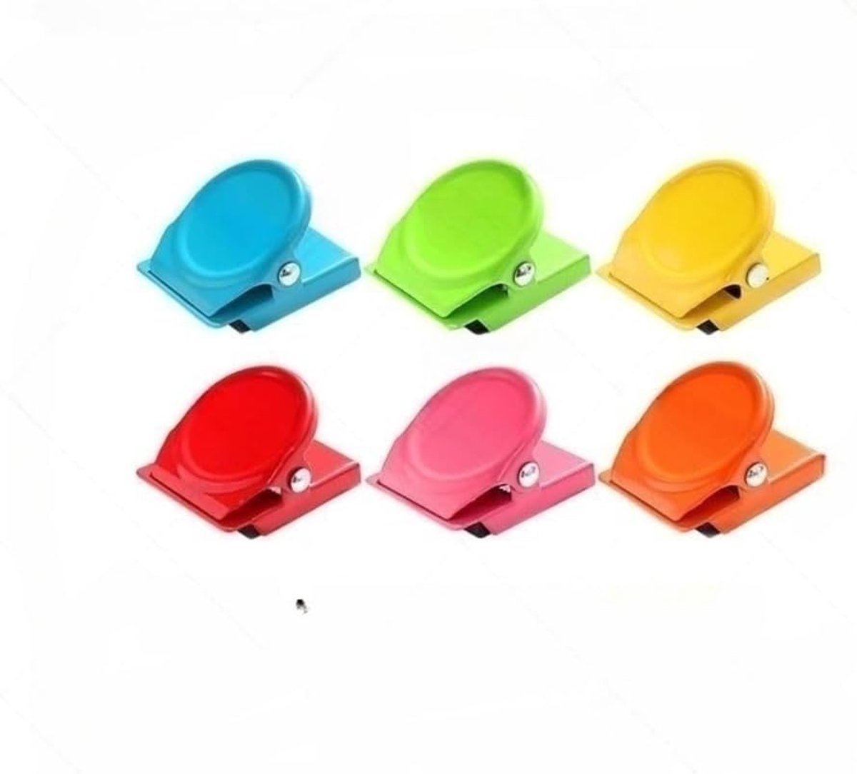 6 Pcs Multi-Color Magnetic Metal Clips, Refrigerator Whiteboard Wall Magnetic Memo Note Clip - ShopVlot