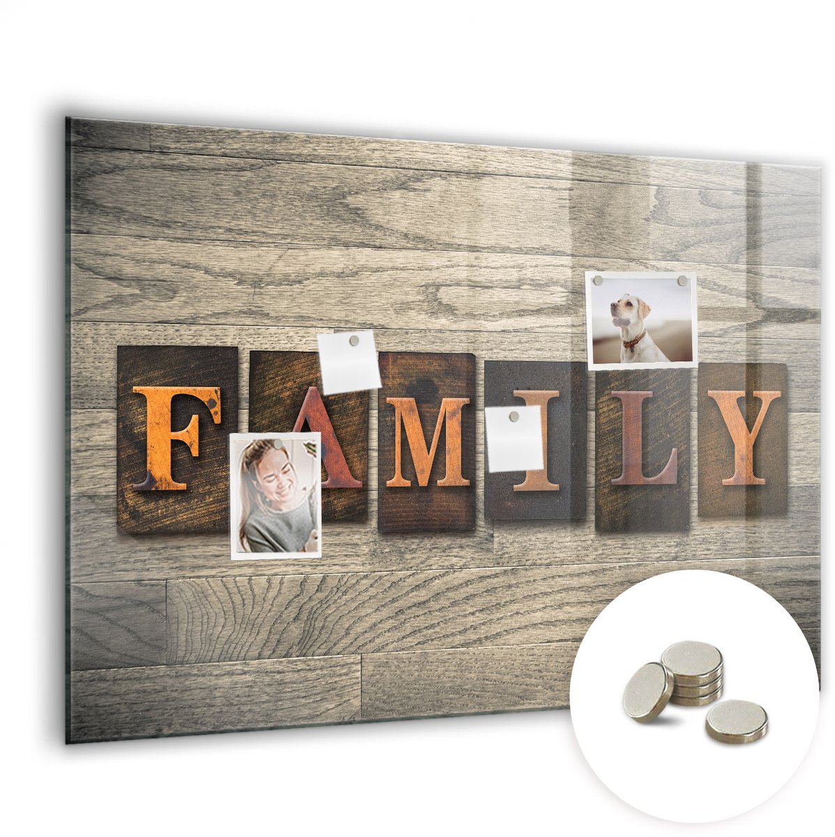 Coloray Glazen Magneetbord - Magnetisch Bord Lepels kruiden - 100x70 cm - Veelkleurig Magneetbord - Magnetic Board - Keuken Decoratie