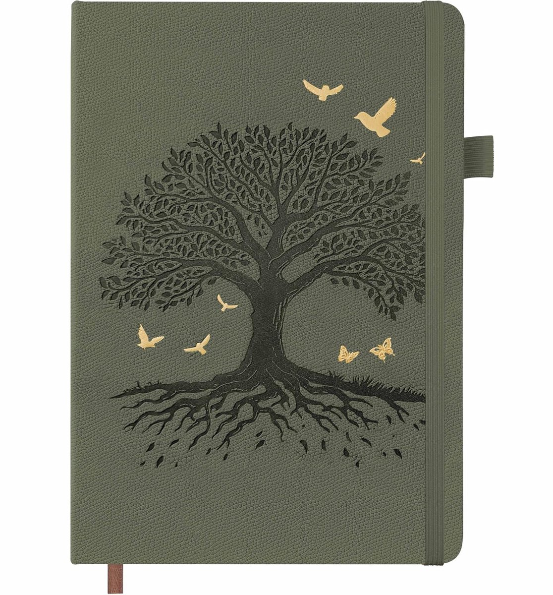 Planner- Agenda 2026 2027- Achoolagenda- Agenda a5 - PU Leren Hardcover Dagboek - 200 Pagina's Lijnpapier - Penlus - Insteekvak Achterzijde - 21.3 x 14.5 cm - Geschikt voor School - Werk - Reizen - Cadeau