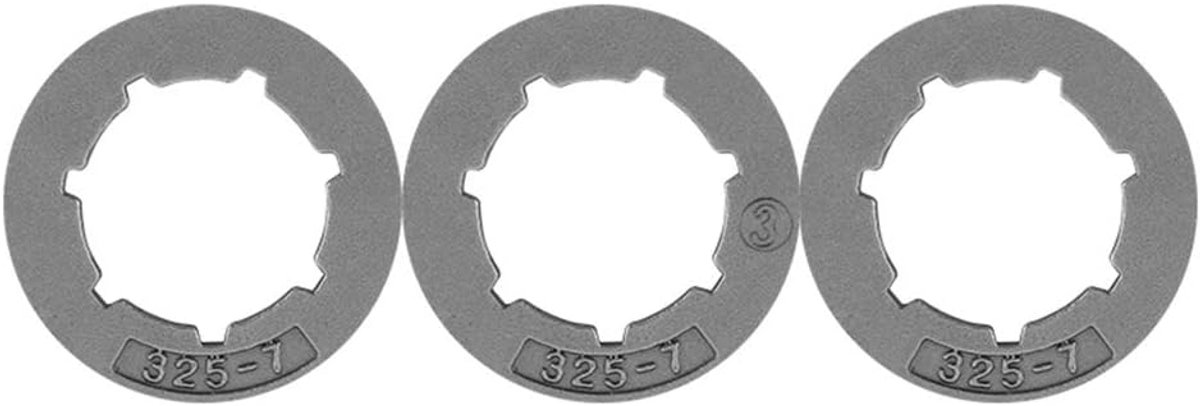 SnelShoppen - Kettingzaag Onderdelen .325 7 Tanden Kleine Tandwiel Rim Ketting voor 028 029 034 039 MS290 M10 M90 - 3 Stuks Hoogwaardige Metaal