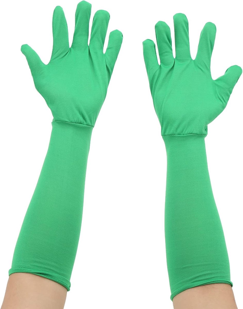 SnelShoppen - Chromakey Groene Screen Handschoenen - 1 Paar Onzichtbare Effecten Achtergrond Chroma Key Handschoenen voor Fotografie & Video, 55x12cm,