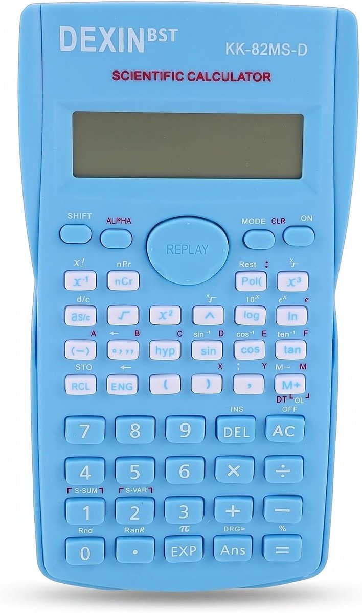 SnelShoppen - 12-Bit Wetenschappelijke Rekenmachine met 240 Functies, LED Display, Glijende Hard Cover, Ideaal voor Studenten en Schoolgebruik