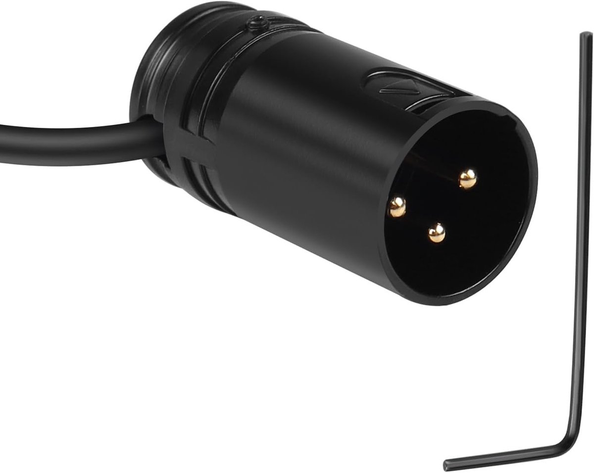 QIANRENON Compact XLR Microphone Solder Adapter - Gold Plated 3 Pin Plug with Solder Connector, Adjustable 90° - ShopVlot