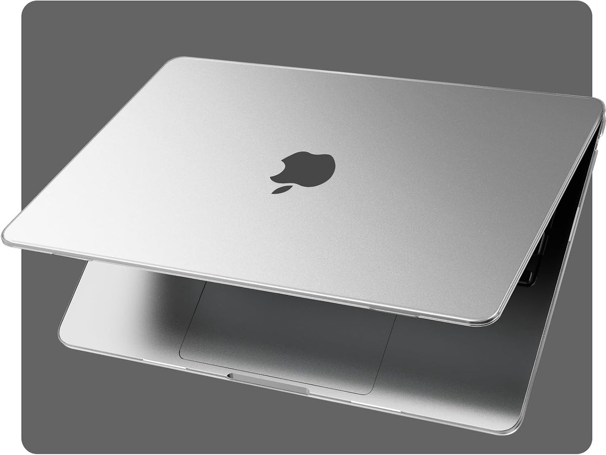 SnelShoppen - EooCoo Beschermhoes voor MacBook Air 13 Inch M5 M4 M3 M2, Ultralicht & Ultradun Transparant Hard Shell, 100% Kleurmatching, Compatibel m