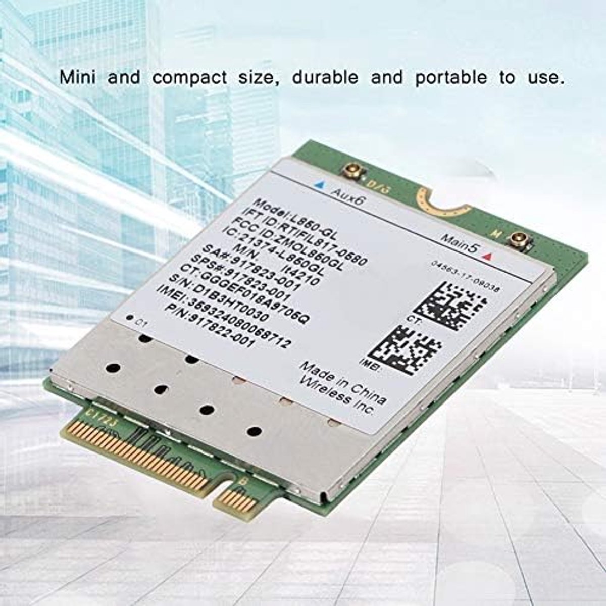 SnelShoppen - L850 GL 4G Module, FDD WCDMA Netwerk Wifi Kaart voor L850 Draadloze LTE ProBook 440 G5, Compact, Hoogwaardige LTE Cat9 Verbinding