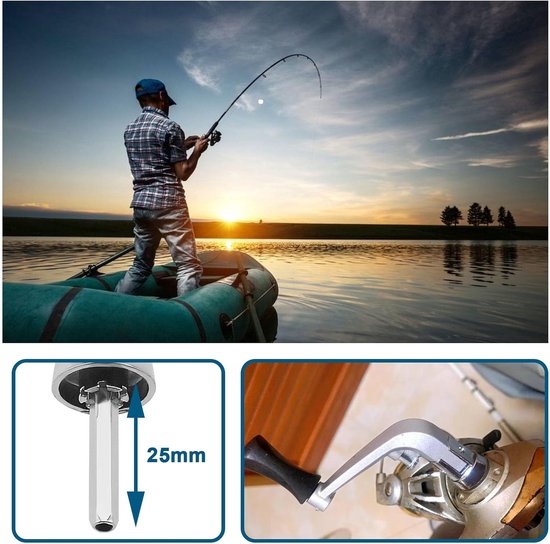 Fishing Reel Handle Foldable Fishing Reel Power Handle Replacement Metal Rocker Arm Grip Fit for 1000-4000 Type Fishing Reels 110mm — afbeelding 2