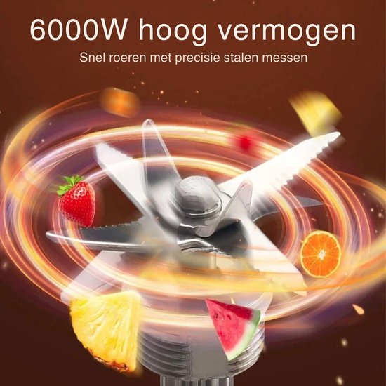 Damenzo - Blender - Blender smoothie - Keukenmachine - Mixer - Smoothie maker - Keukenmixer - Capaciteit 2.5 Liter - 9 Versnellingen van Damenzo — afbeelding 2