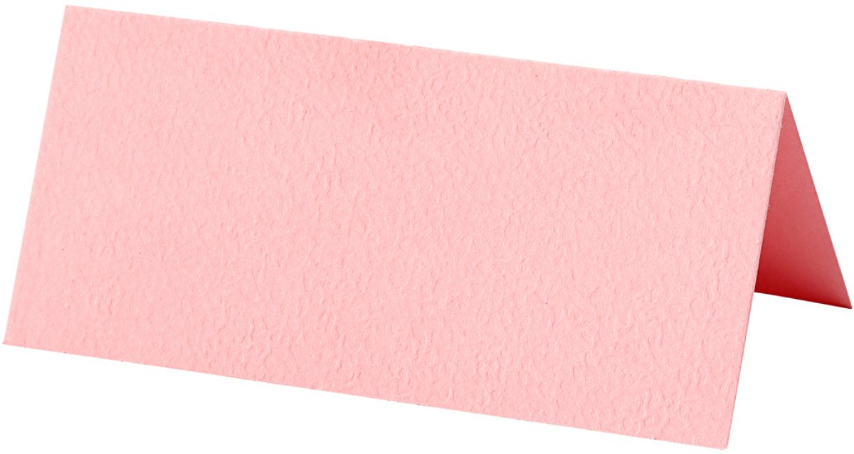 Naamkaarten, afm 9x4 cm, 220 gr, lichtrood, 20 stuk/ 1 doos