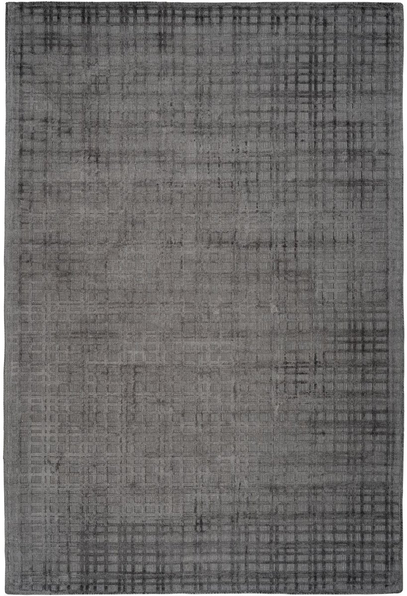 Padiro laagpolig vloerkleed 80 x 150 cm - antraciet - modern effen design - geschikt voor vloerverwarming - van viscose