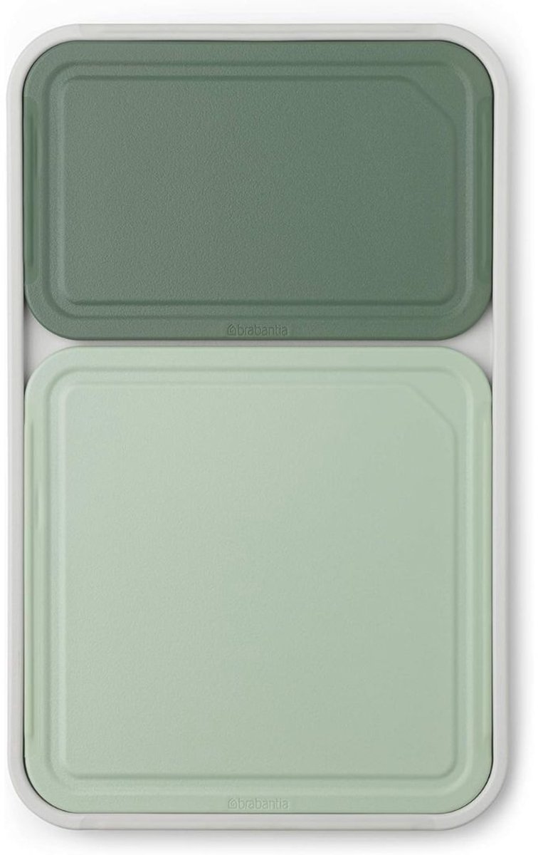 JCP® Snijplankenset - Snijplankenset met Houder - Vaatwasserbestendig - Lichtgroen - 43cm x 27cm x 2cm