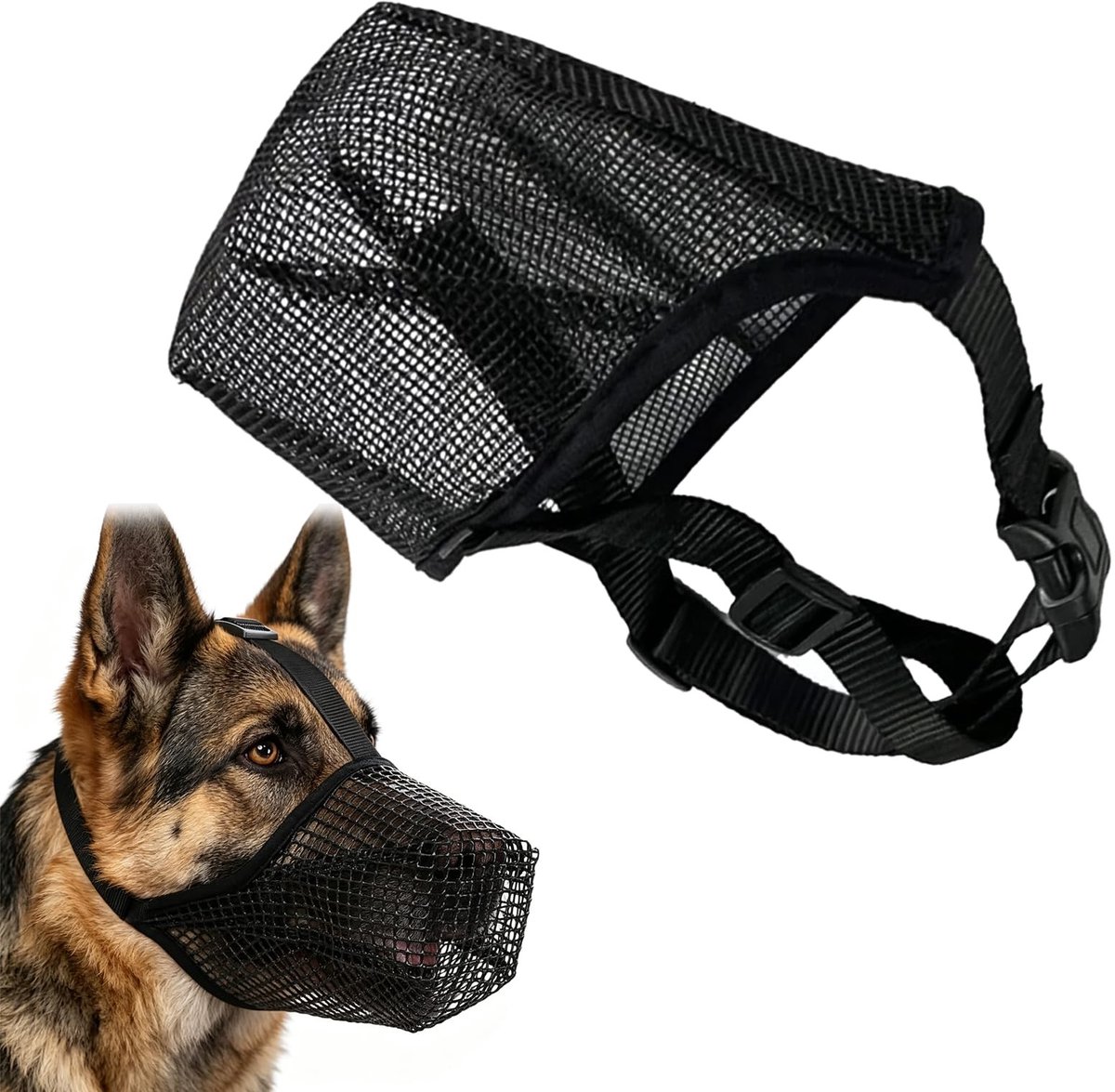 Solidchoice - Verstelbare Anti-Giftig Aas Muilkorf voor Honden