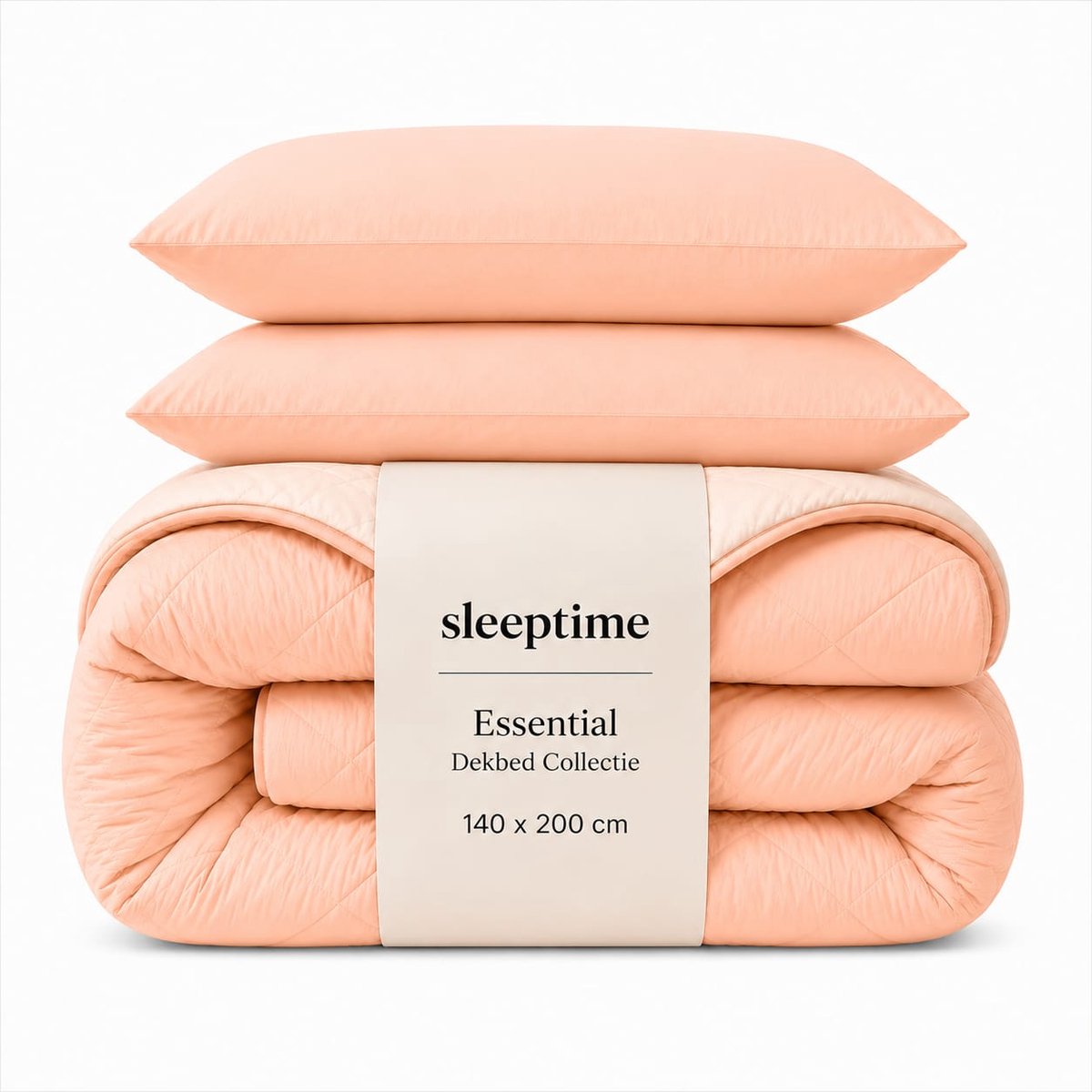 Sleeptime 2 in 1 Omkeerbare Dekbed - Dekbed zonder Overtrek - 140x200 - Peach