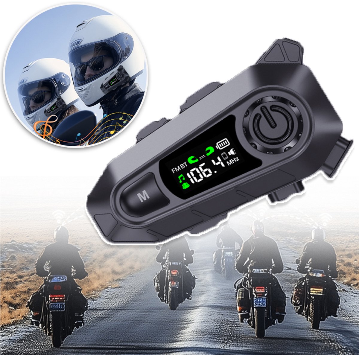 IPX6 Waterdichte Bluetooth-Fietsheadset Met Ai-Assistent En 48 Uur Batterijduur - Bluetooth 5.4 Harde En Zachte Microfoon Handsfree Bellen - Voor Integraalhelmen En Jethelmen