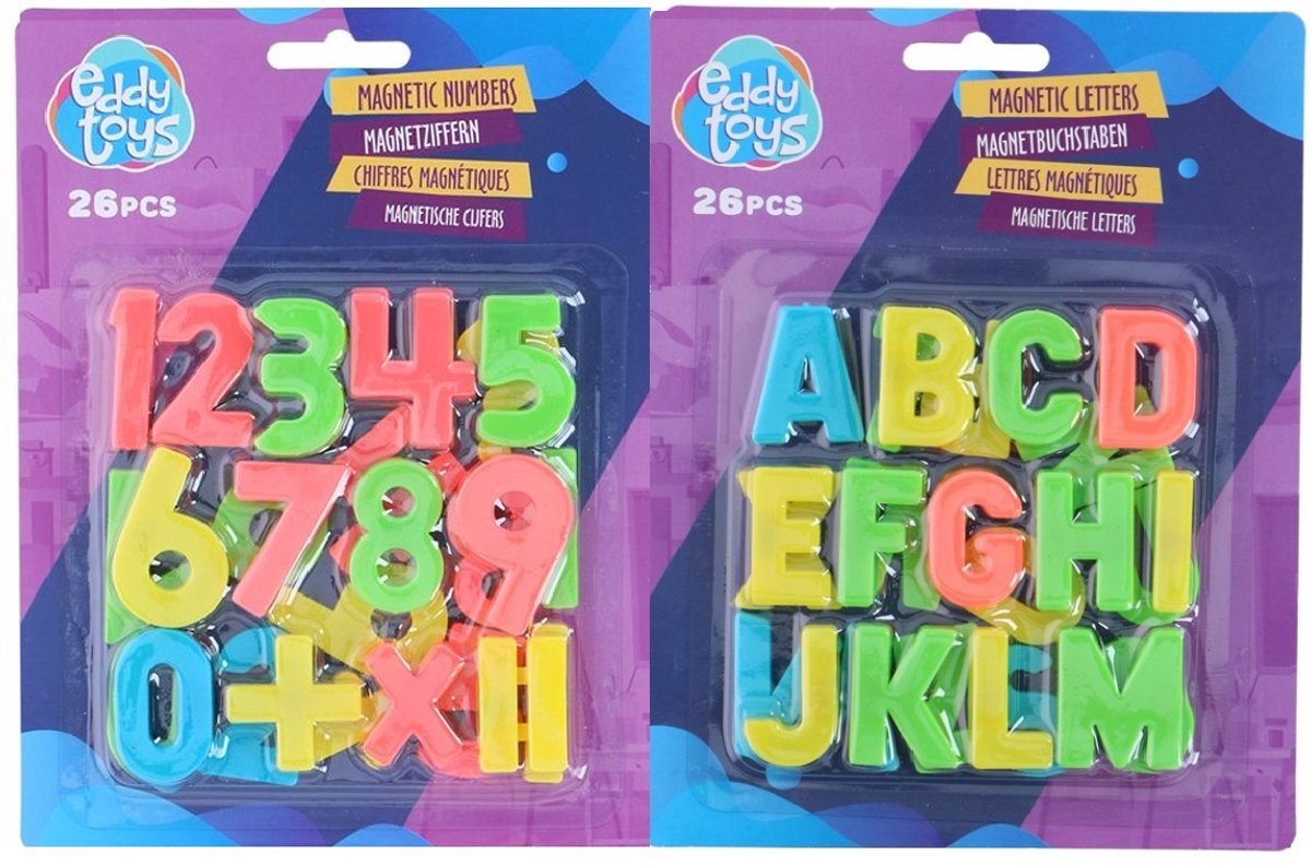 Magneet Letters en Cijfers 52-delig - Magnetische Letters en Cijfers - Letter en Cijfer Magneten - Alfabet Magneten