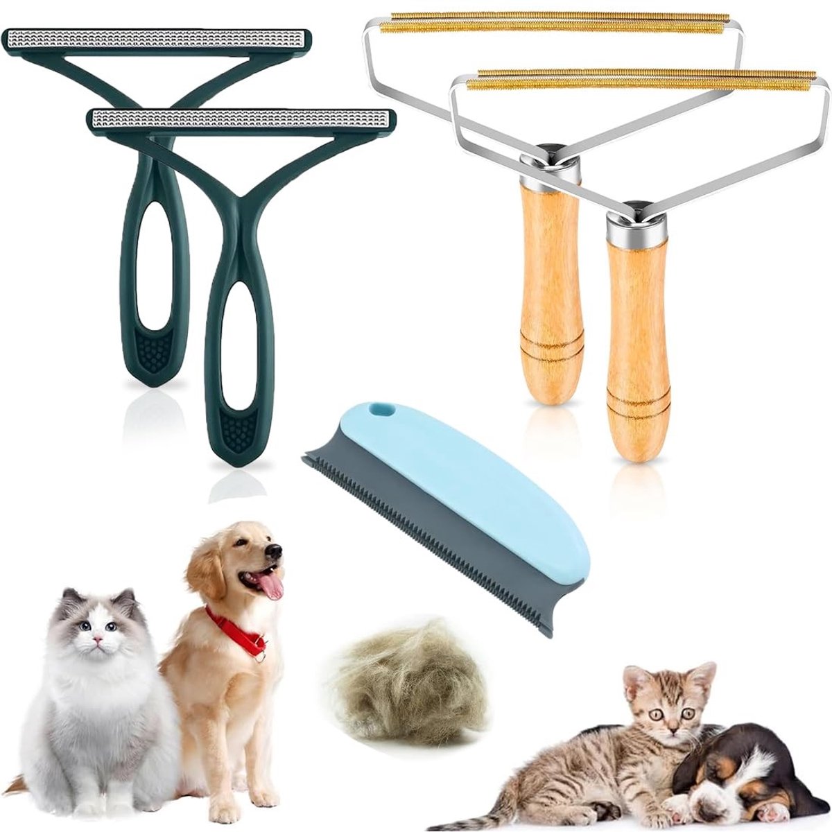 Solidchoice - Set van 5 Handige Dierenharen Verwijderaars
