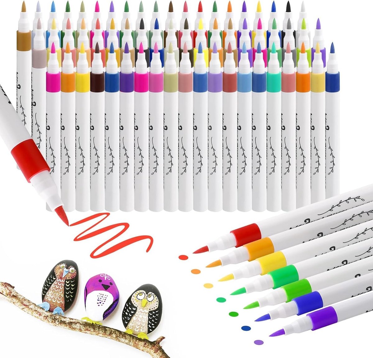 Solidchoice - Set van 63 Acryl Markers voor Creatief Schilderen