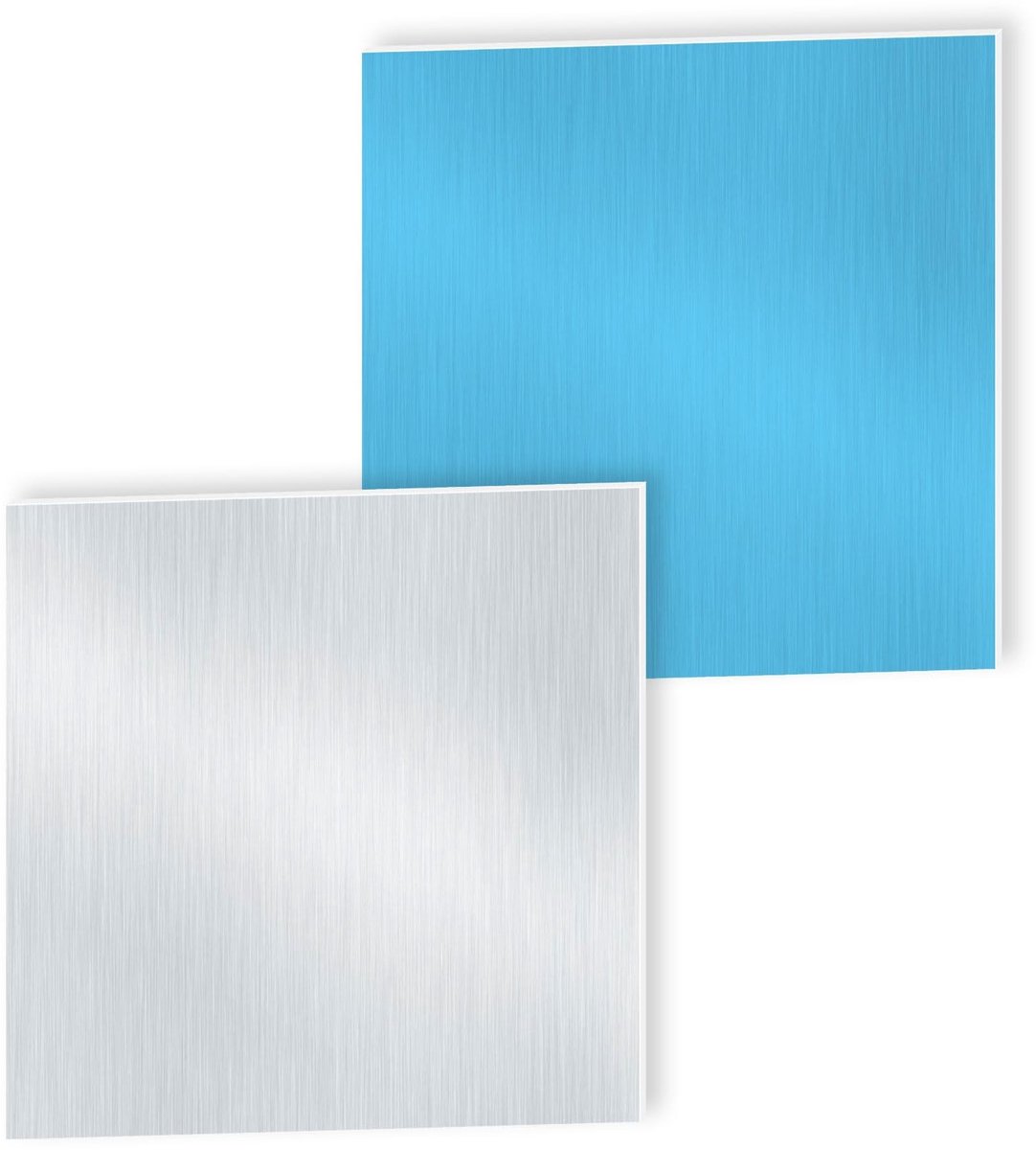 Solidchoice - Aluminium Plaat Met Dubbelzijdige Beschermfolie 80 mm x 80 mm x 1 mm (2 Stuks)