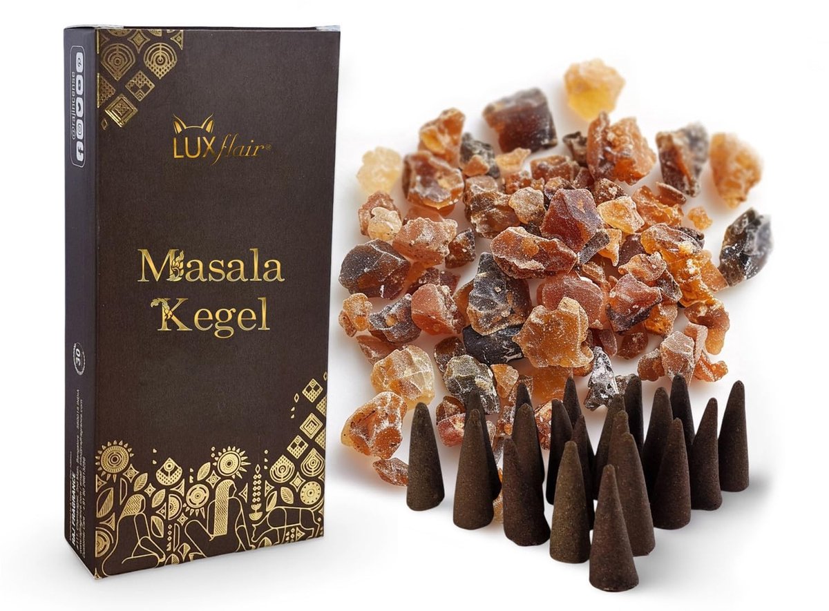 Solidchoice - Masala Wierookkegels met Benzoë, 25 Stuks