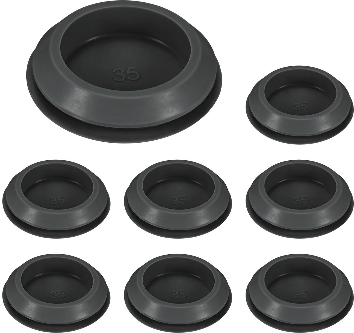 Solidchoice - Set van 8 Silicone Gatpluggen voor Waterdichte Afdichting 35-38 mm