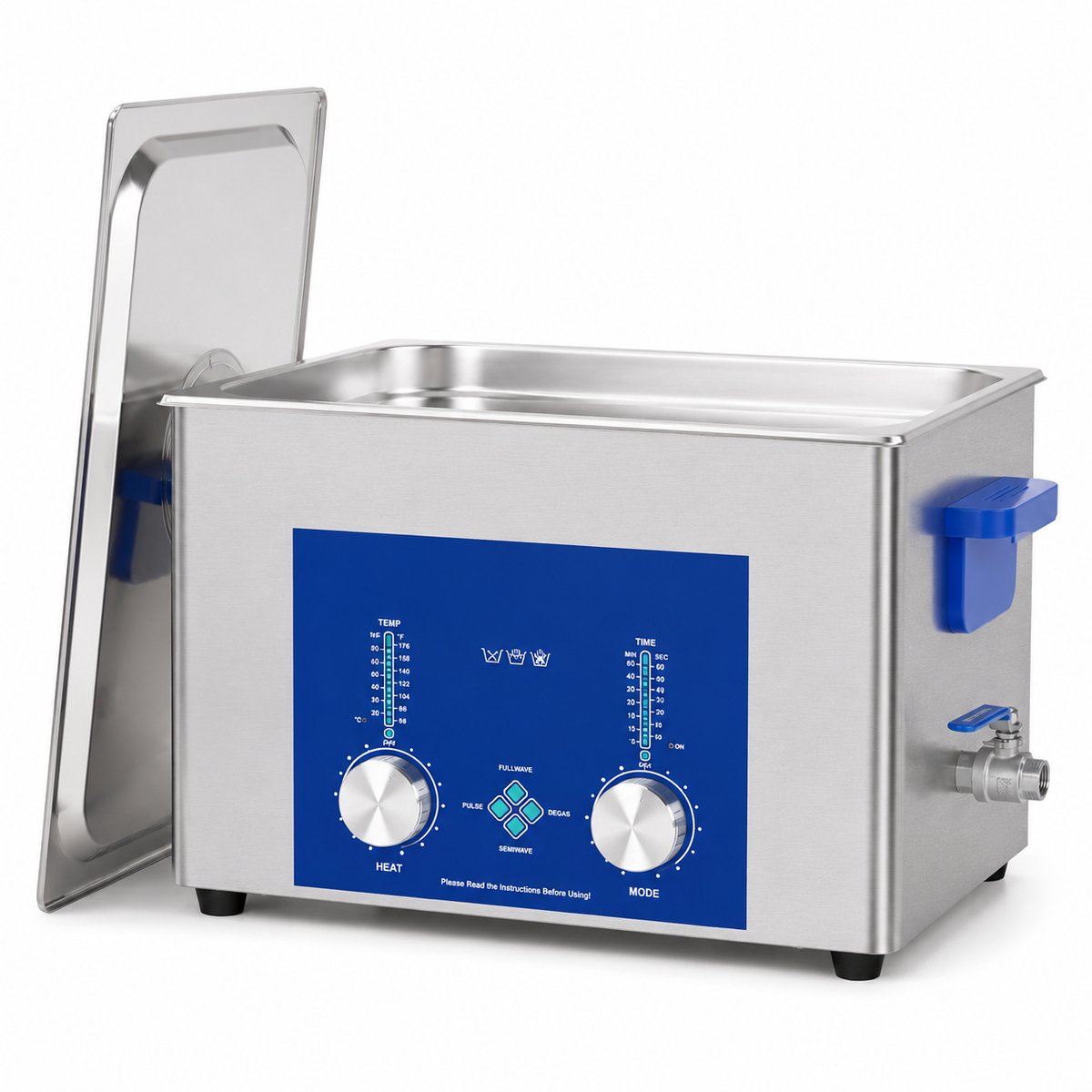Ultrasoon Reiniger 22L – 480W Professionele Ultrasoonreiniger met Verwarming en Timer – Inclusief Reinigingsmand – Voor Carburateurs, Motoronderdelen en Kettingen