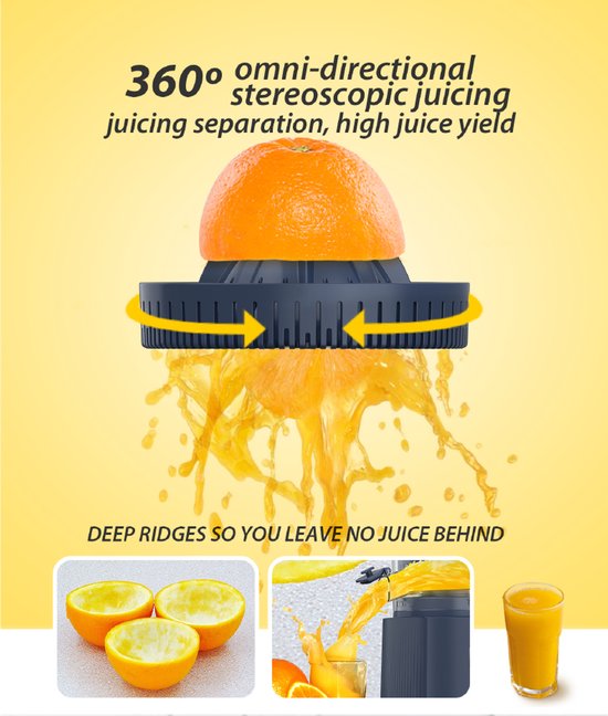 Slow Juicer - Zonder Metalen Mes [Anti-Oxidatie & Hoge Sapopbrengst] - Automatische Diktemeting - Druppelvrij - Zwart van Chenglong — afbeelding 2