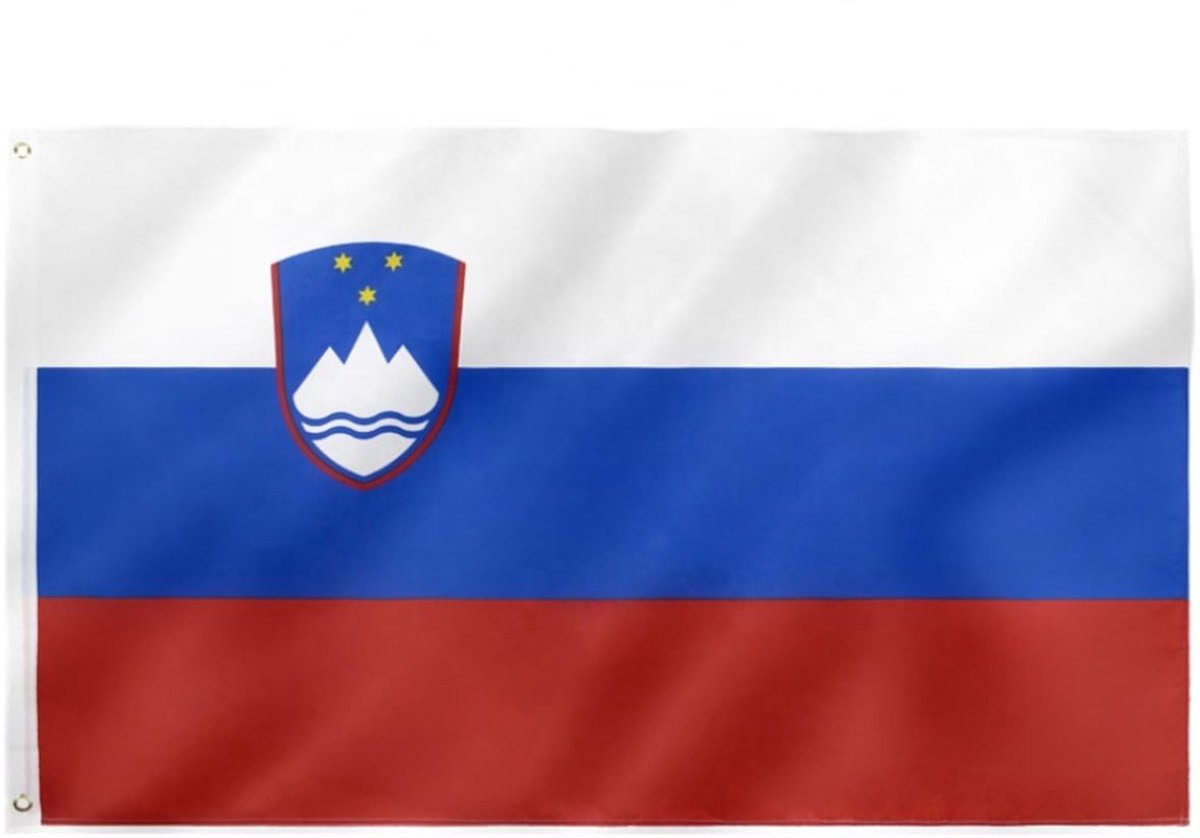 Okado Vlag Slovenië – 90 x 150 cm – Met Ophangringen