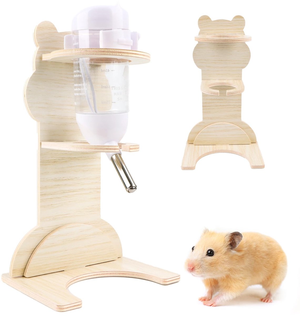 Solidchoice - Hamster Drinkfles met Standaard en Automatische Waterdispenser