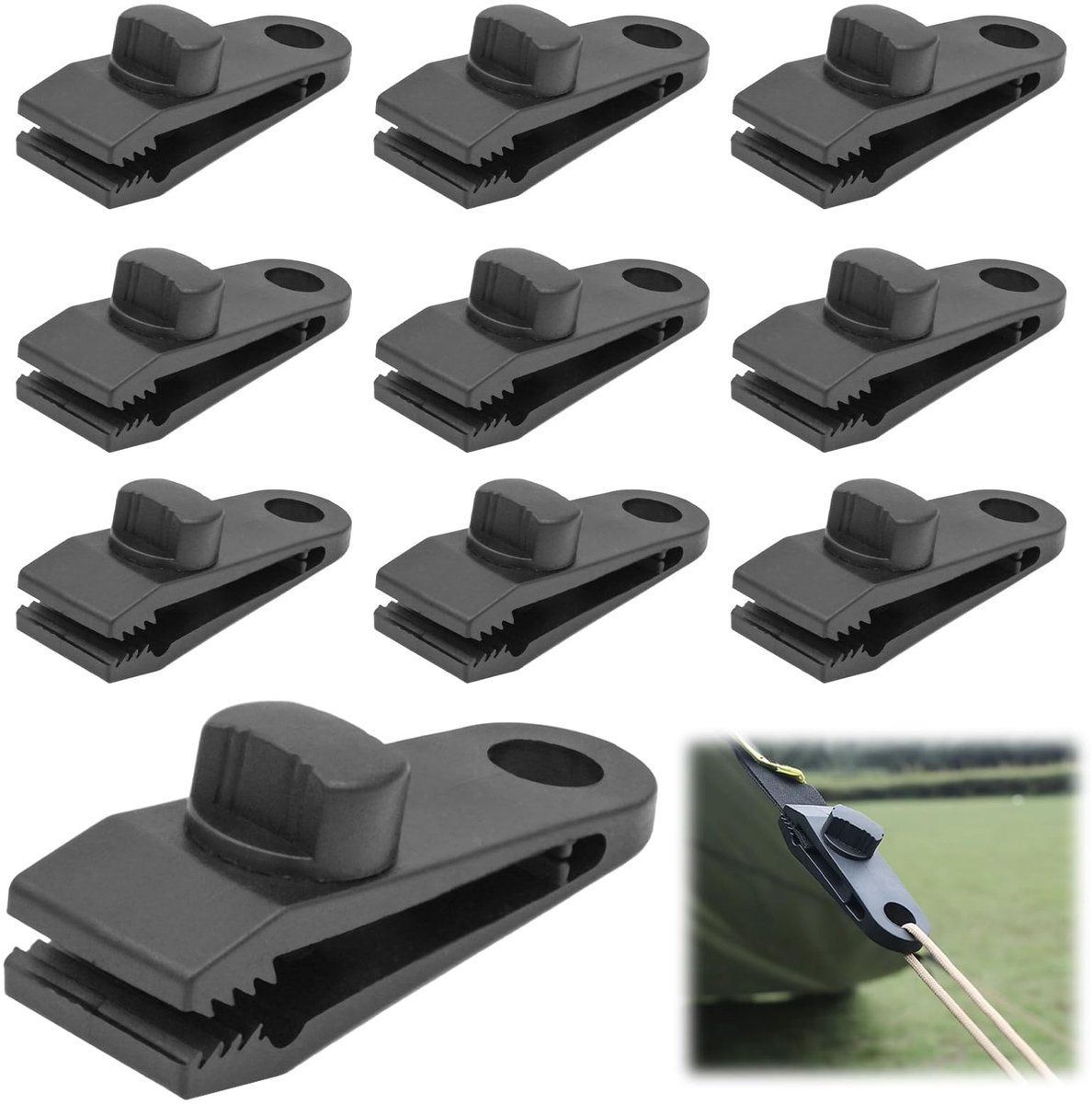 Solidchoice - Set van 10 Tarp Clips voor Tenten en Afdichtingen