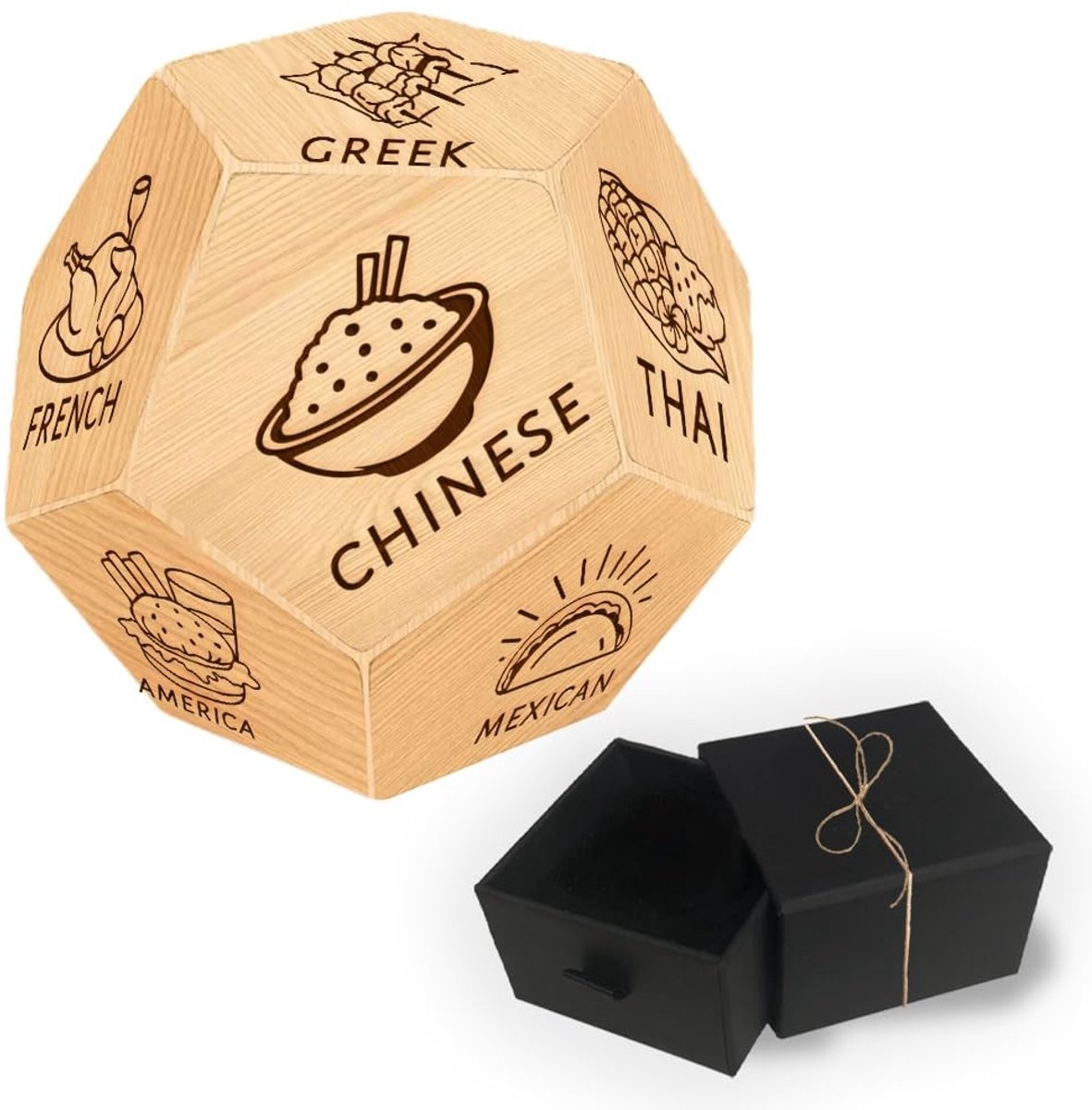 Solidchoice - Set van Houten Voedselbeslissingsdobbelstenen voor Date Nights
