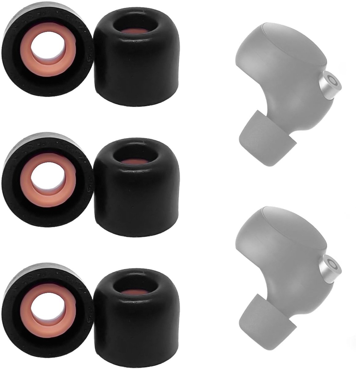 Solidchoice - 6 Stuks Vervangende Oordopjes voor In-Ear Hoofdtelefoons met Geheugenfoam