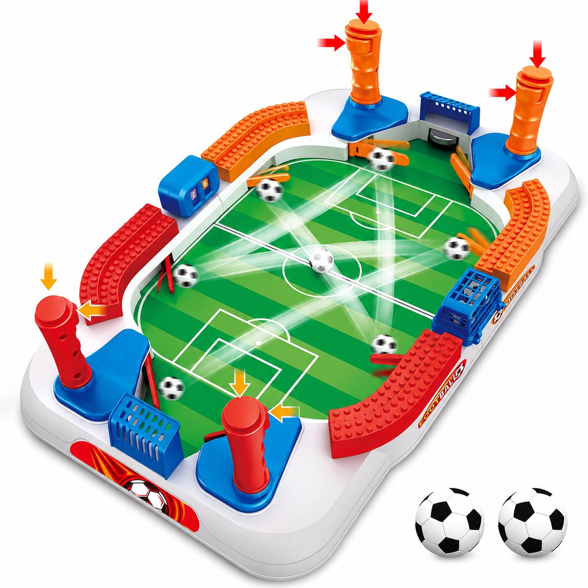 Tolvia Tafelvoetbalspel voor Kinderen – Mini Tafelvoetbal – Voetbalspel voor 2 Spelers – Interactief Behendigheidsspel