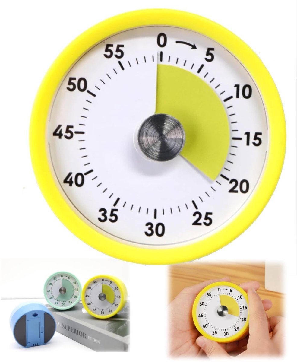 Solidchoice - Mechanische Keuken Timer met Magnetische Hechting, 60 Minuten