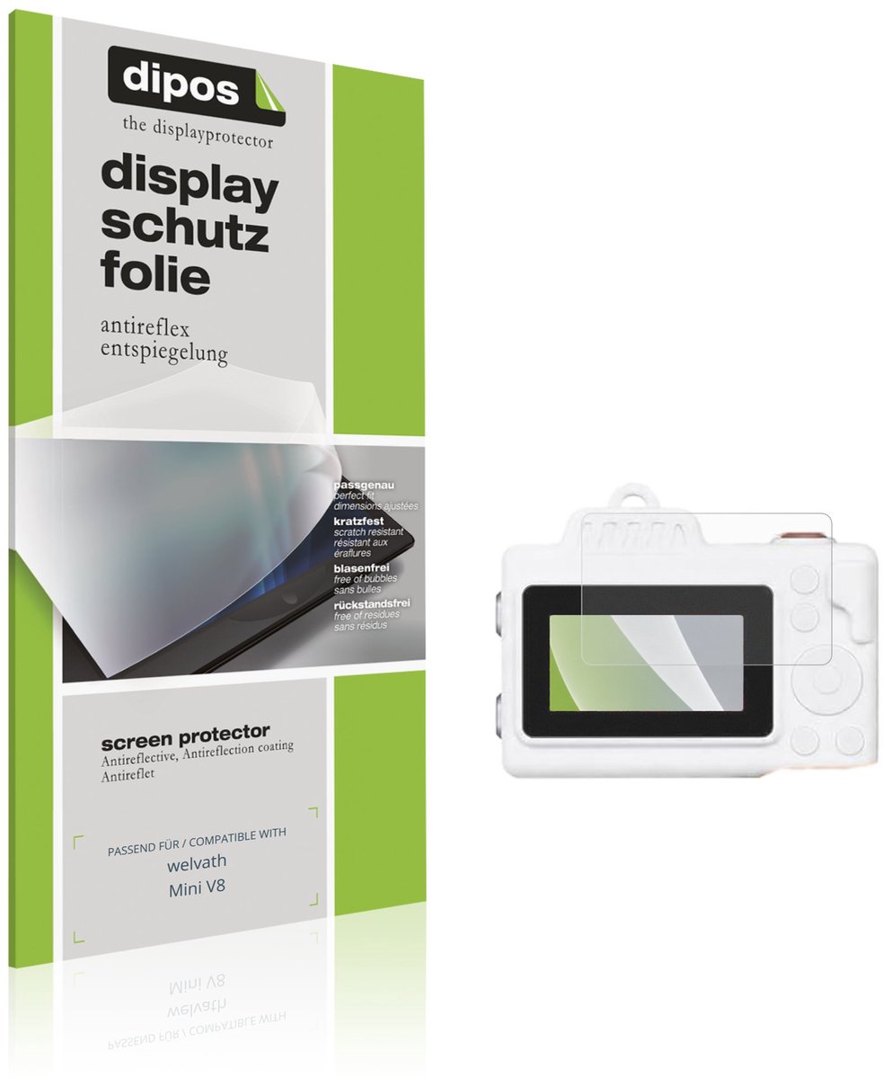 dipos – 4x Matte Beschermfolie geschikt voor welvath Mini V8 | Krasbestendige & antireflecterende Screenprotector Ultra-Thin
