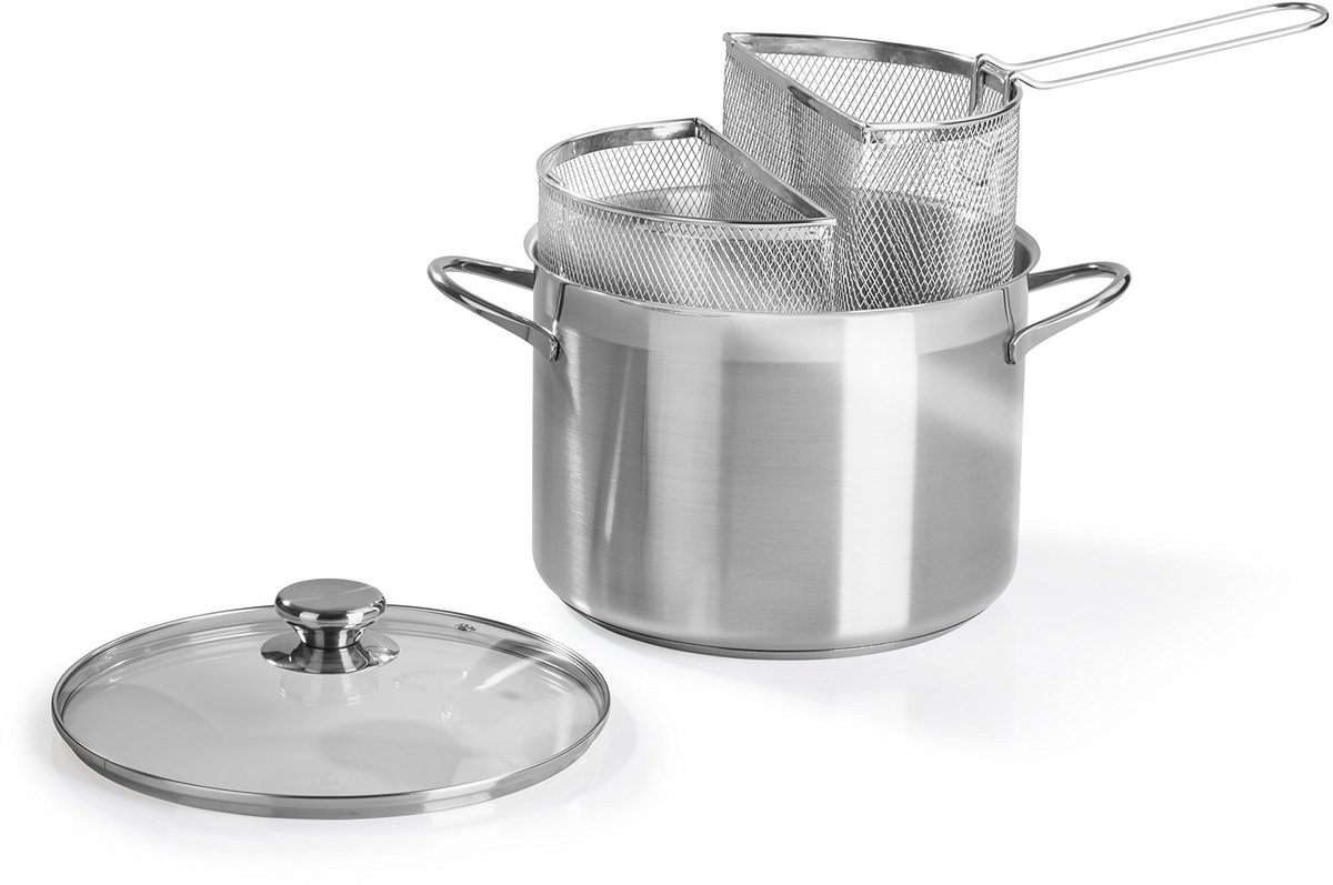 Solidchoice - Spaghetti Pot met Dubbele Zeef, 24,5 cm