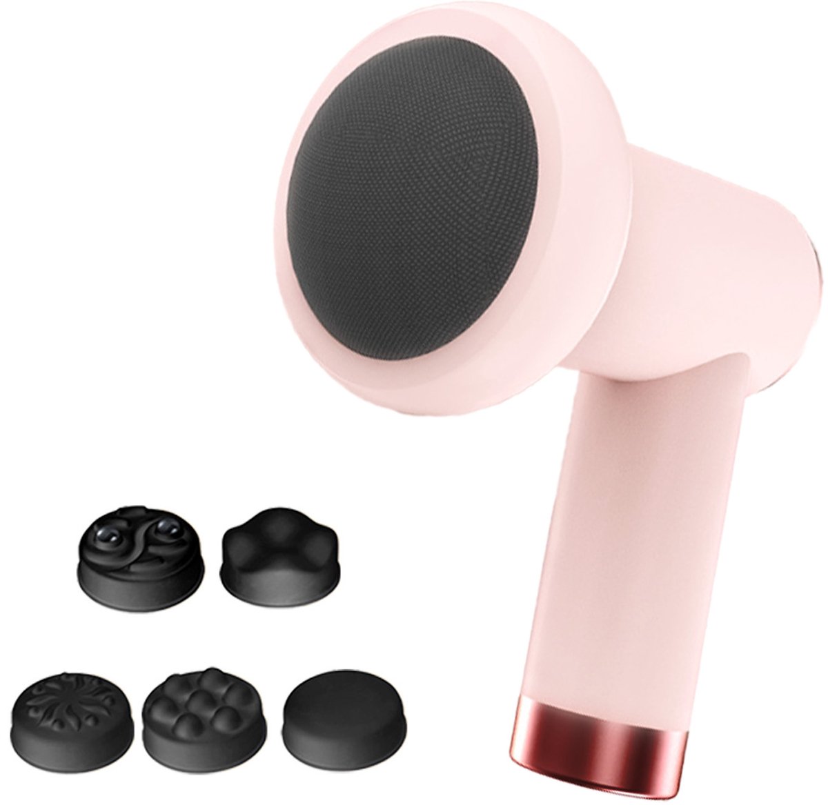Mini massagepistool – Massageapparaat voor thuis – Draagbaar massageapparaat – Lichaamsmassageapparaat – Spierontspanningsmassageapparaat – USB-C-interface – Roze