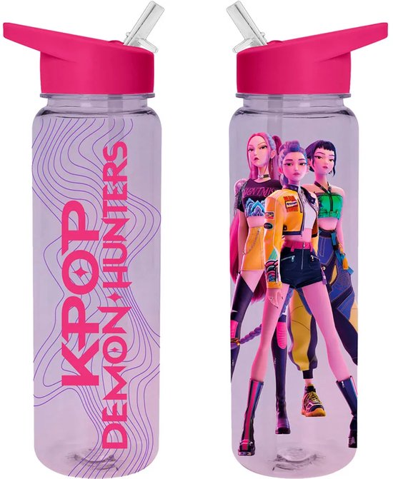 van der Meulen K-Pop Demon Hunters sportfles 750ml plastic roze. van Van der Meulen — afbeelding 3