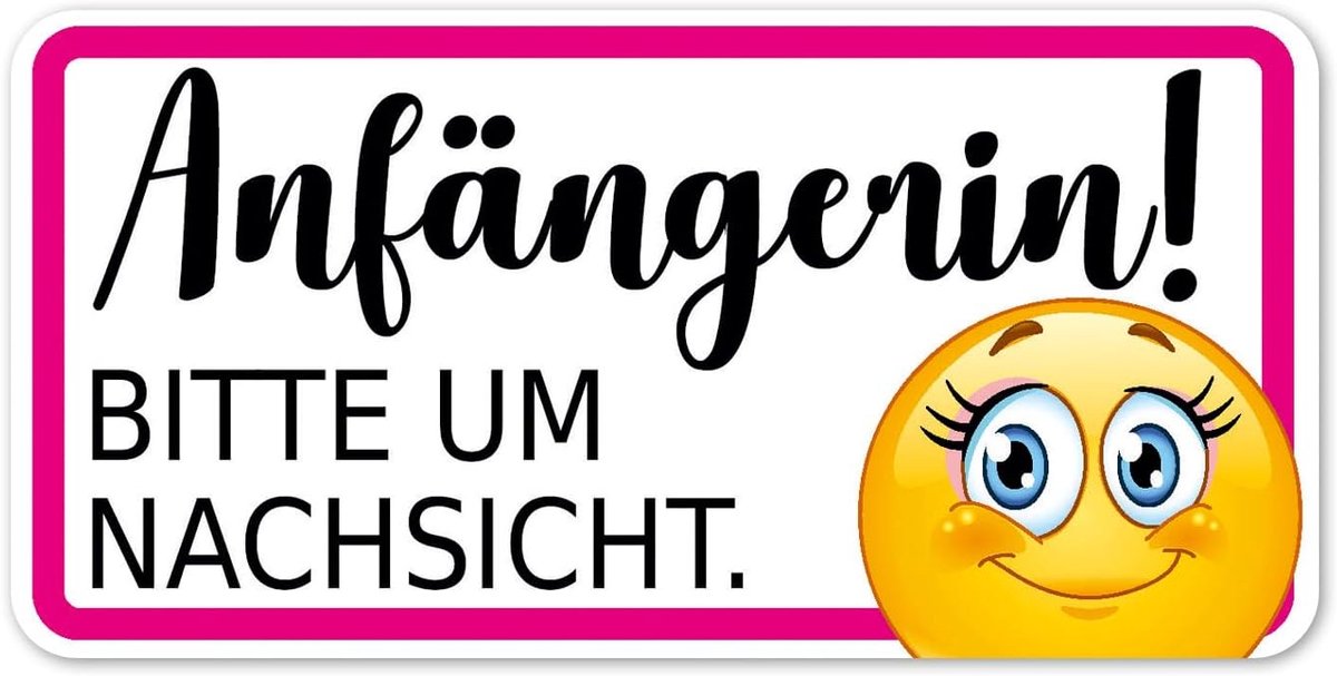 younikat kfz283 Car Sticker for Beginners, 20 x 10 cm, Self-Adhesive Film with UV Protective Laminate, Weatherproof - ShopVlot