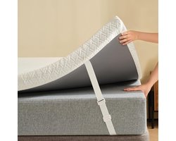 Z-hom Matrastopper, 120 x 200 cm, 8 cm hoogte, gelschuim en traagschuim, voor bed en boxspringbed, Oeko-Tex - ShopVlot