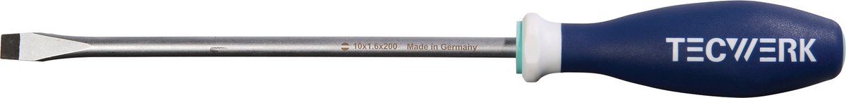 Schroevendraaier Snijkant-B.10mm Blad-L.200mm 3K-Handgreep Rondbl.TECWERK