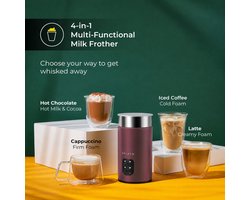 CHiATO milkPLAY Elektrische melkopschuime - Bordeauxrood